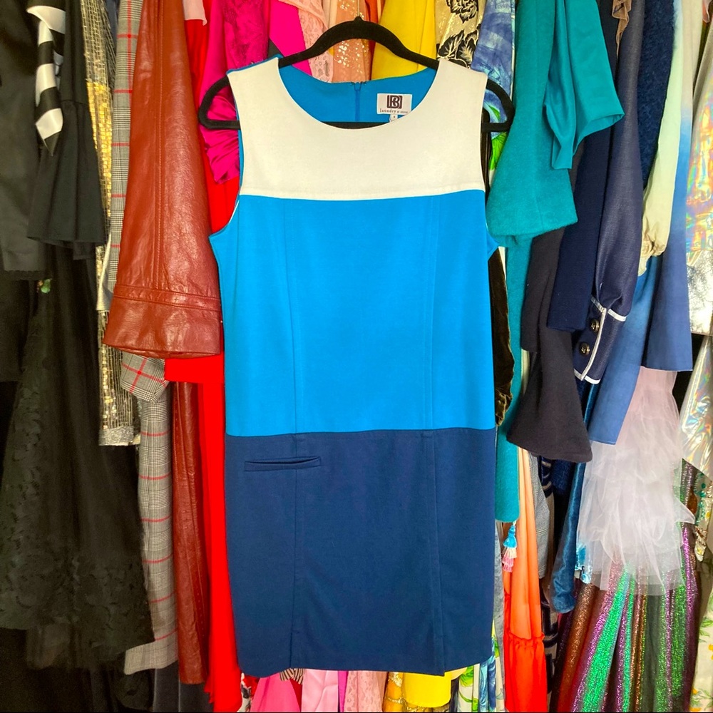 Cute Laundry by Design blue & white mod dress